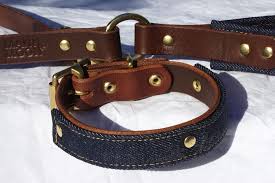 Aolove makes a pink classic you should look at yahoo's front page and see how they write article titles to get people interested. Denim And Leather Made To Measure Dog Collar From Mannandmoon Casual Collection Www Mannandmoon Com Leather Dog Collars Leather Collar Leather