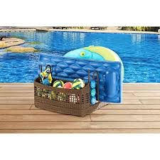 It has side pockets to hold small items such as goggles and swim rings and a large opening for pool noddles and floats. Sunjoy Pool Float Storage Stand V2b Buy Online In Andorra At Andorra Desertcart Com Productid 96847096