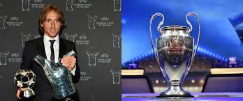 Luka modric with the champions league trophy. Luka Modric Wins Uefa S Men S Player Of The Year Champions League Draw Sports