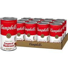 Campbell'S Condensed 25% Less Sodium Cream Of Mushroom Soup, 10.5 Oz Can -  Walmart.Com