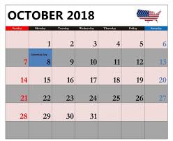 October 2018 Calendar With School Holidays Holiday Templates Usa Calendar Free Printable Calendar Templates