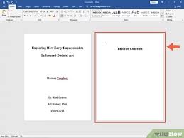 This short video demonstrates how to insert an automatic table of contents into an apa formatted paper. 4 Ways To Write A Table Of Contents Wikihow