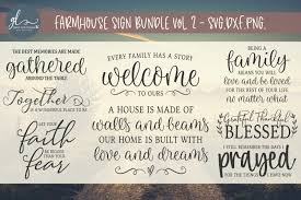 Farmhouse Sign Bundle Vol 2 8 Designs Svg Dxf Png By Grace Lynn Designs Thehungryjpeg Com