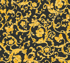 Find the best yellow and black wallpaper on getwallpapers. Versace Designer Baroque Non Woven Wallpaper Butterfly Barocco 343252 Black Yellow Gold Design Wallpaper Luxury Quality