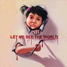 Save Girl Child Children Sketch Girl Posters Kids Poster