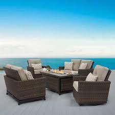 Springdale 5 Piece Fire Chat Set Outdoor Fire Pit Seating Conversation Set Patio Outdoor Fire Pit