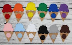 Ice Cream Cone Color Match Learning Game For Kids Busy Bag Etsy Learning Games For Kids Toddler Travel Activities Best Educational Toys