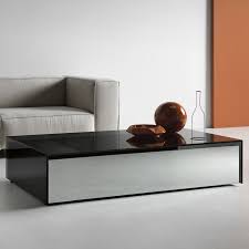 Long Mirrored Coffee Table By Mirrorbox Klarity Glass Furniture Coffee Table Glass Coffee Table Metal Coffee Table