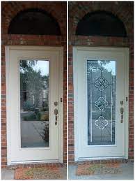 Take your new front door glass insert and start reinstalling the wooden stops one at the time. Looking For A New Door Don T Replace It Remodel It Our Customer Wanted A Fresh Look To Their Fibe Door Glass Inserts Fiberglass Front Entry Doors Front Door