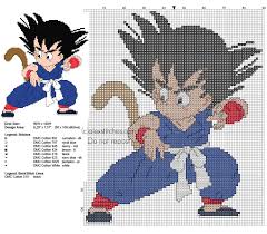 Cross Stitch Pattern Goku Kid From Dragon Ball 1 Anime Free Cross Stitch Patterns Kawaii Cross Stitch Cross Stitch Patterns Free Cross Stitch