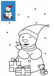 Des imagiers gratuits à imprimer. Coloriage De Noel Le Bonhomme De Neige Avec Cadeaux De Noel A Imprimer Gratuitement Pour Les