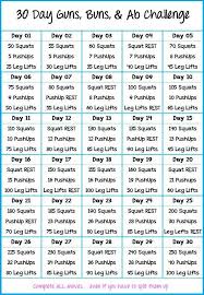 61 Proper 30 Day Leg Challenge Chart