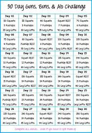 61 Proper 30 Day Leg Challenge Chart