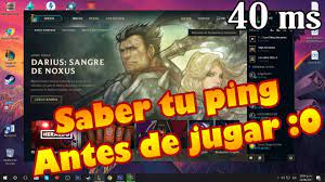 Como saber tu Ping antes de entrar a partida | Sin programas | League of  Legends - YouTube