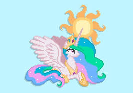 Princess Celestia 8 Bit Print Princess Celestia Nail Art For Kids Perler Bead Patterns