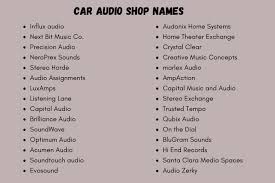 Car audio centre, car audio systems, car stereo, navigation & security. 500 Car Audio Shop Names And Suggestions