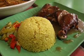 He sweat after ate it. Nasi Ayam Sabah Malaysian Borneo