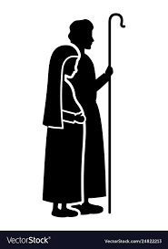 Virgin Mary Pregnancy And Saint Joseph Silhouettes