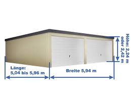 Die türmechanik hat 2 meter breite. Doppelgarage Verputzt Mit Schwingtoren Garagenonline