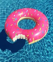Fun Donut Pool Float Jouets De Piscine Vacances Multicolore