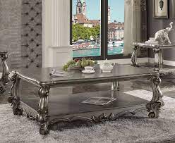 The dark taupe finish table crafted from veneer and. Versailles Coffee Table Acme Furniture Furniture Cart