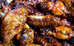 Crispy Baked Jerk Chicken Wings With Honey Chipotle Pineapple Glaze Jerk Chicken Recipe Jerk Chicken Wings Baked Jerk Chicken