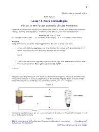 Going over question 2 on parallel circuits worksheet2. 3 1 5 Ohms Law Series And Parallel Circuits Electrical Resistance And Conductance