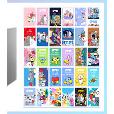 Videografi bangtan boys pameran tahun. Kpop Lomo Card Cartoon Bts Bt21 Blackpink Gift Message Card Shopee Philippines