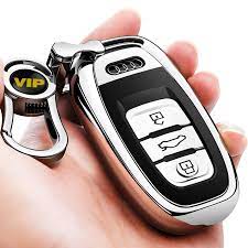 Covell For Audi Key Cover With Keychain Premium Soft Tpu 360 Degree Full Protection Key Case Cover For Audi A4l A6l Q5 A5 A7 A Control Key Key Covers Key Case
