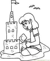 You may even spot an ariel lookalike in this bunch o. Sandcastle Coloring Page For Kids Free Holidays Printable Coloring Pages Online For Kids Coloringpages101 Com Coloring Pages For Kids