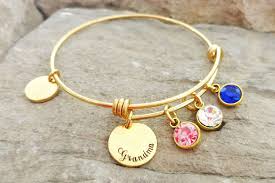 Birthstone Bracelet For Grandma Grandma Bracelet Grandma Gift Grandma Charm Bracelet Grandma Birthstone Bracelet Grandma Jewelry Mothers Day Gift Grandma Bangl With Images Grandma Birthstone Bracelet Charm Bracelet Grandma Bracelet