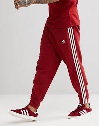 Black And Red Adidas Joggers Adidas Originals Adidas Originals Adicolor 3 Stripe Joggers In Red Cw2428 Adidas Outfit Men Red Adidas Outfit Mens Jogger Pants