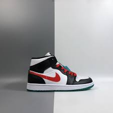 The advertising around the shoe used phrases like banned and the nba threw them out of the game to describe the aj1, suggesting that these edgy kicks broke boundaries just like its most famous wearer. Green Black And White Jordan 1s