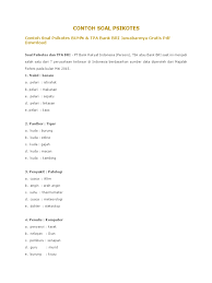 Jun 05, 2021 · dalam postingan ini saya share link download soal dan pembahasan tkd cpns 2019 pdf soal tpa sinonim antonim analogi matematika dasar logika untuk. 28 Kumpulan Soal Psikotes Bank Bri Info Dana Tunai