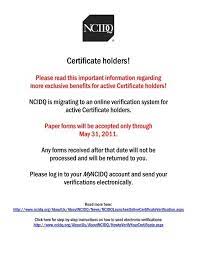 From physicians to health insurance companies, ncqa is the top health care accreditation organization. Certificate Verification Form Ncidq National Council For Interior