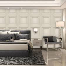 Don't add much colour as you want easy panelling for your bedroom wall without panel wallpaper! Ivory Cream 3d Wood Panel Wallpaper Amara Panels By Belgravia Gb7373