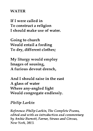Philip Larkin British Poet Philip Larkin Philip Larkin Poems Water Poems
