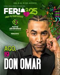 Don Omar se suma a la lista de artistas que se presentan en la FENAPO 2025!  🌟 Este año La Mejor Fiesta del Verano 🎉 ¡La Feria Nacional Potosina 2025!  🎡🩷 Vibrará