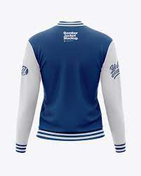 Download Women S Long Sleeve Bomber Jacket Mockup Back View In Apparel Mockups On Yellow Images Object Mockups