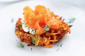 Potato Rosti With Smoked Salmon Recipe Smoked Salmon Recipes Salmon Recipes Canapes Recipes