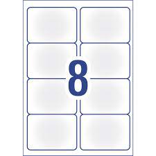 You should find this to be easier for text printing and also adjusting this will be easier as you can just change the printer margins to move the table about. Avery Inkjet Shipping Labels Clear 25 Sheets 8 Per Page Officeworks