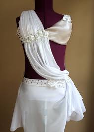 Draped Goddess White Dance Costumes For Sale Beautiful Costumes Cute Dance Costumes