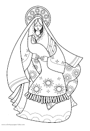 Printable virgin mary coloring page. Printable Of The Virgin Mary Coloring Pages For Kids And For Adults Coloring Library
