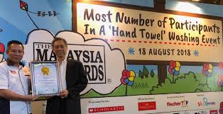 Get more information about malaysia book of records at straitstimes.com. My Blogs Bio Home Sets A Malaysian Record For The Most Number Of Participants In A Hand Towel Washing Event