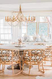 Savannah rattan dining set 48 round. Lakehouse Dining Room Rattan Dining Chairs Paintings The Leslie Style