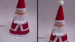 How To Make Santa Claus Cap With Paper How To Make Santa Clus Christmas Santa Claus Cap Santa Cap Santa Claus