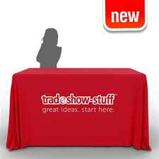 Demonstration Table Trade Show Throw W White Logo In 2020 Trade Show Table Covers Trade Show Table Throw