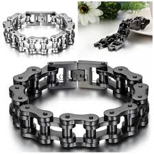 Black And Gold Motorcycle Chain Bracelet Online Shop 23cm 18mm Heavy Wide Stainless Steel Bracelet Men Biker Bicyc Stainless Steel Bracelet Men Black Stainless Steel Bracelet Motorcycle Chain Bracelet