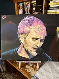 Layne Staley of Alice in Chains Unplugged Painting Poster Print