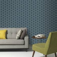 vliesbehang honingraat blauw dessin 101671 kopen retro behang karwei thuisdecoratie retro behang behang